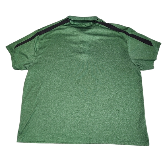 Gland Slam Golf Polo Men 3XB 3XG Heather Green Black Stripe Athleisure - Picture 3 of 8